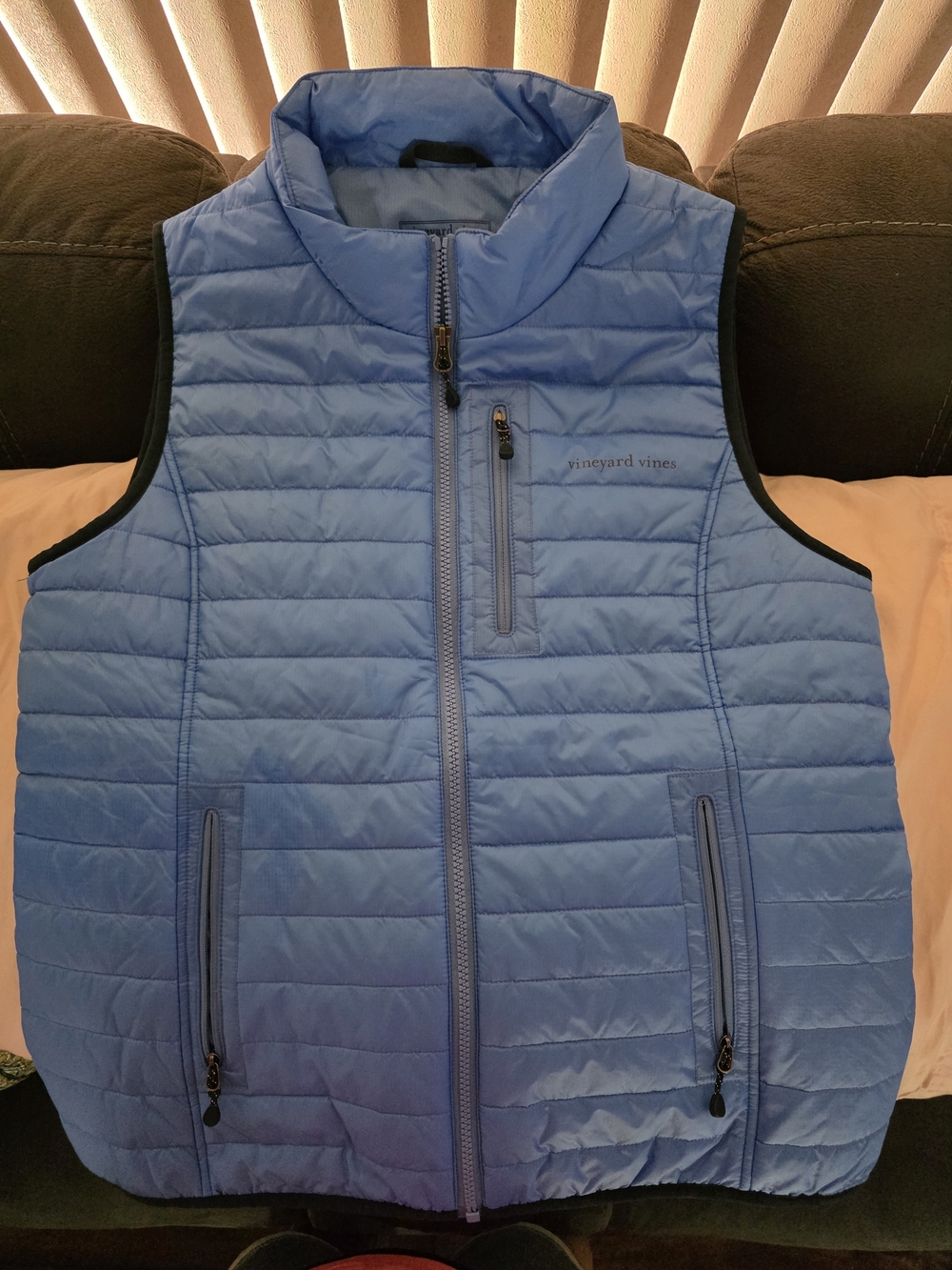 Vineyard Vines Men’s Light Blue Quilted Puffer Vest